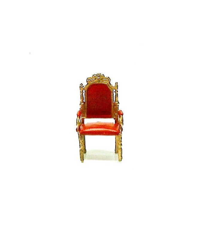 fauteuil rouge et or