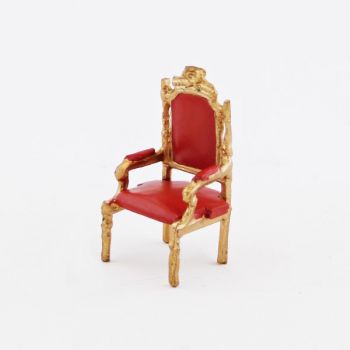 fauteuil rouge et or