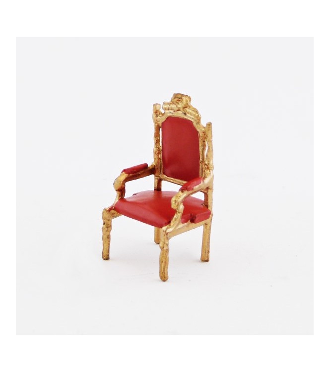 fauteuil rouge et or
