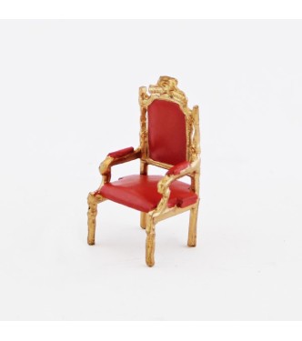 fauteuil rouge et or