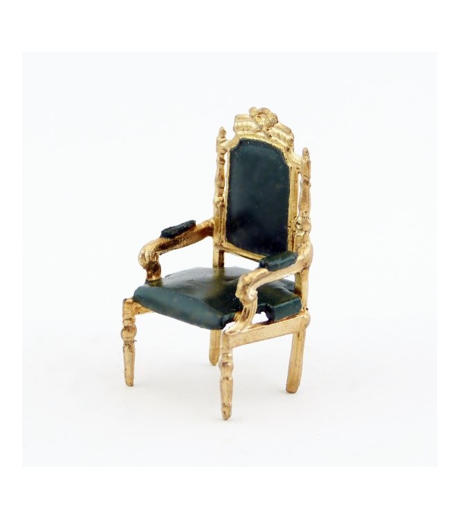 fauteuil vert et or
