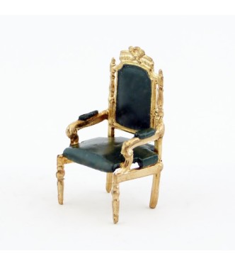 fauteuil vert et or