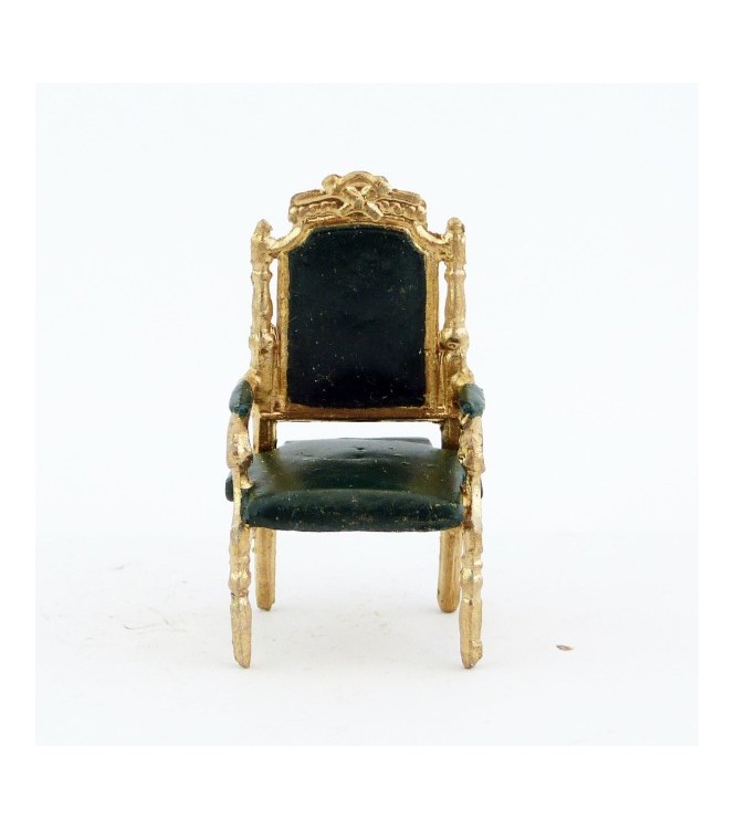 fauteuil vert et or