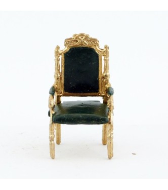 fauteuil vert et or