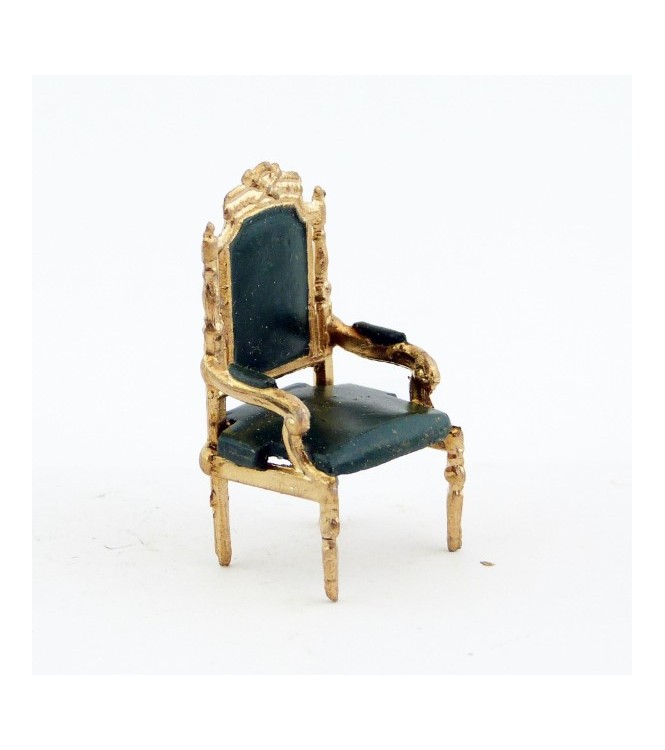 fauteuil vert et or