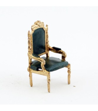 fauteuil vert et or