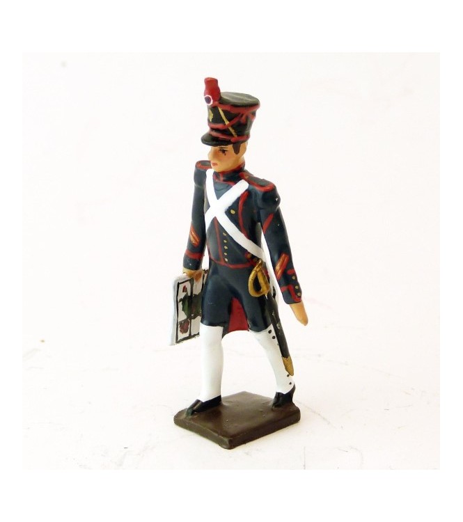 officier des artilleurs de la ligne, guêtres blanches, avec carte