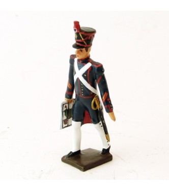 officier des artilleurs de la ligne, guêtres blanches, avec carte