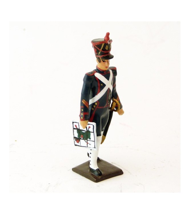 officier des artilleurs de la ligne, guêtres blanches, avec carte