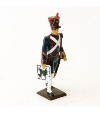 officier des artilleurs de la ligne, guêtres blanches, avec carte