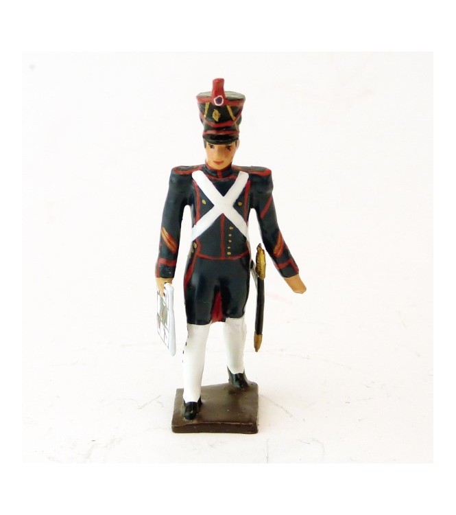 officier des artilleurs de la ligne, guêtres blanches, avec carte