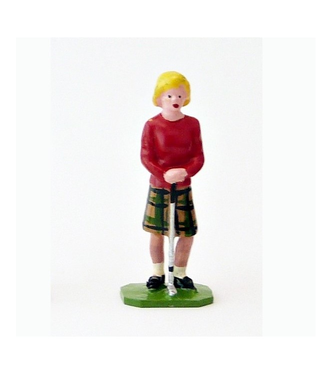 Golfeuse blonde, pull rouge - Golfeurs (S.E.A)