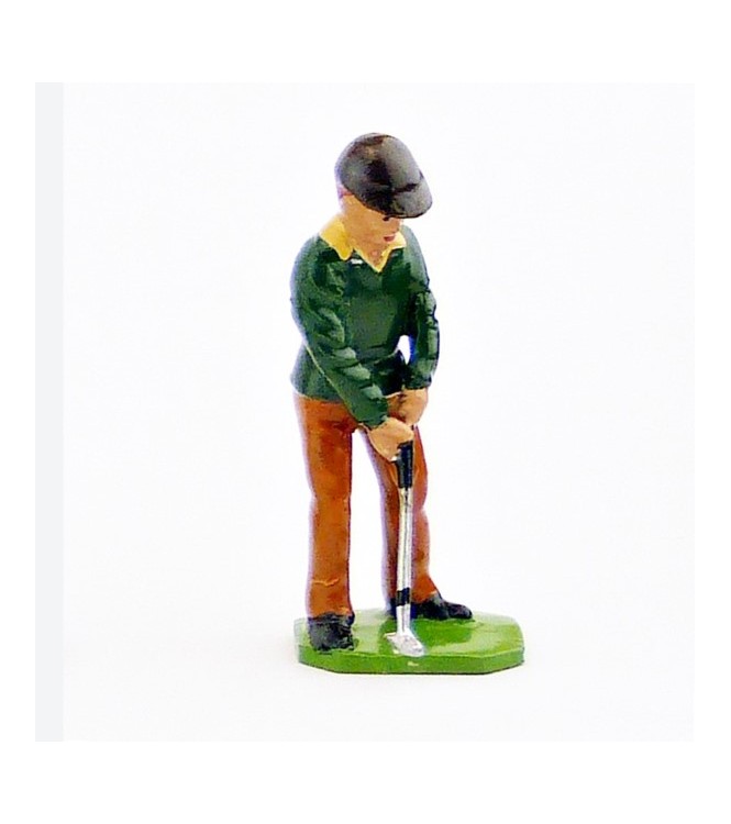 Golfeur au putting, pull vert - Golfeurs (S.E.A)