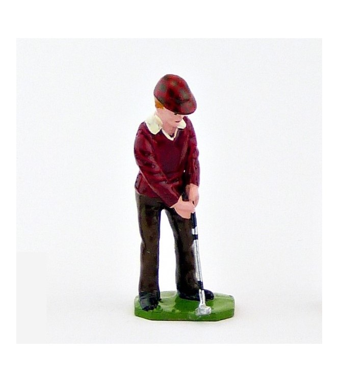 Golfeur au putting, pull Bordeaux - Golfeurs (S.E.A)