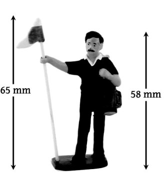 Caddy (ou Caddie), pull jaune, avec drapeau - Golfeurs (S.E.A)