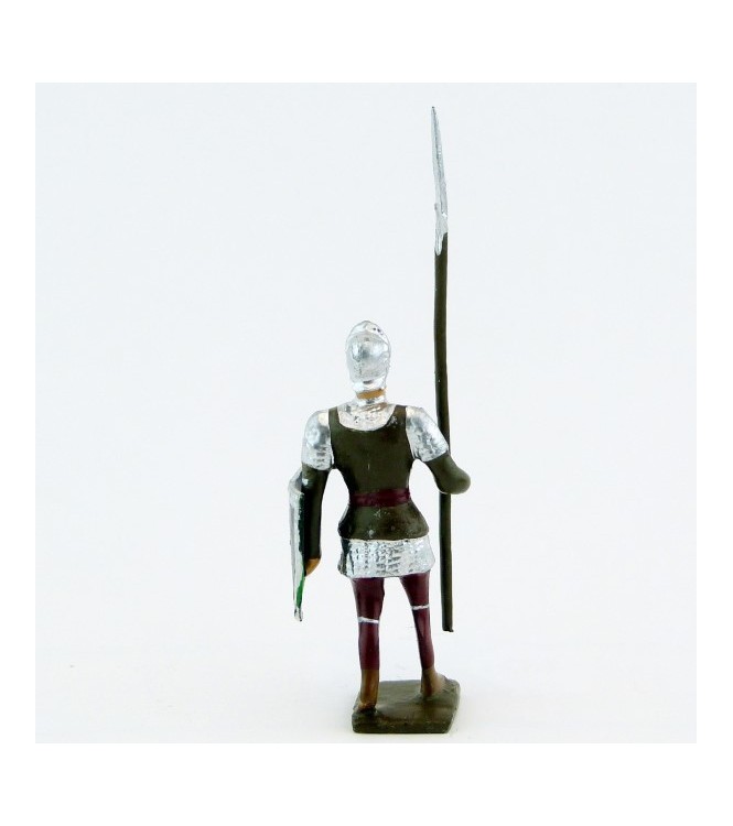 archer avec hallebarde, tunique marron sur cotte argent, bouclier no (8043A-001)