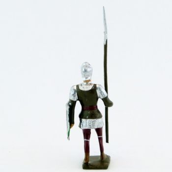 archer avec hallebarde, tunique marron sur cotte argent, bouclier no (8043A-001)