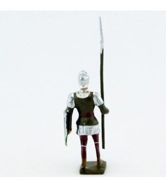 archer avec hallebarde, tunique marron sur cotte argent, bouclier no (8043A-001)