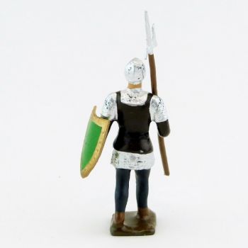 archer avec hallebarde, tunique marron sur cotte argent, bouclier no (8043A-005)