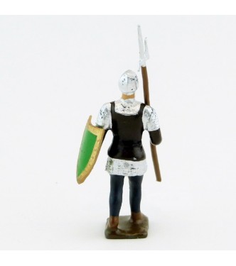 archer avec hallebarde, tunique marron sur cotte argent, bouclier no (8043A-005)