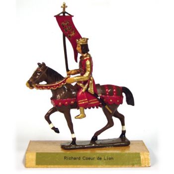 Richard Cœur de Lion à cheval, sur socle bois
