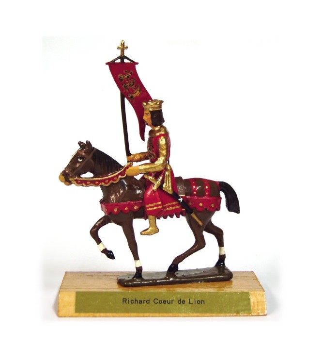 Richard Cœur de Lion à cheval, sur socle bois