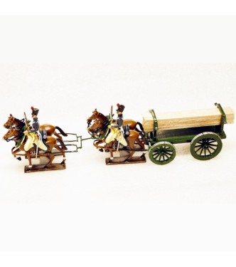 Transport de planches, attelage 4 chevaux