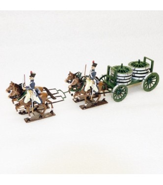 Transport de roues, attelage 4 chevaux
