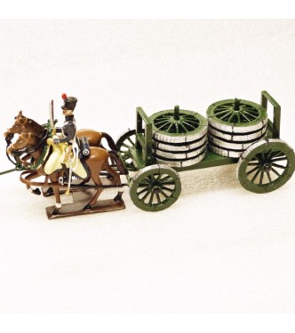 Transport de roues, attelage 4 chevaux