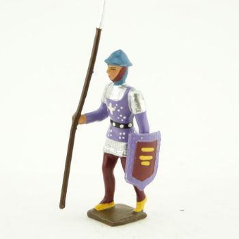 archer anglais avec lance et bouclier