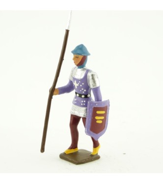 archer anglais avec lance et bouclier