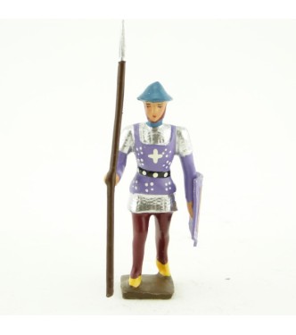 archer anglais avec lance et bouclier