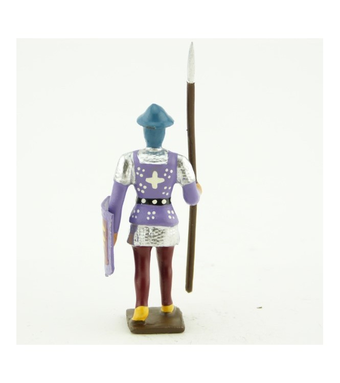 archer anglais avec lance et bouclier