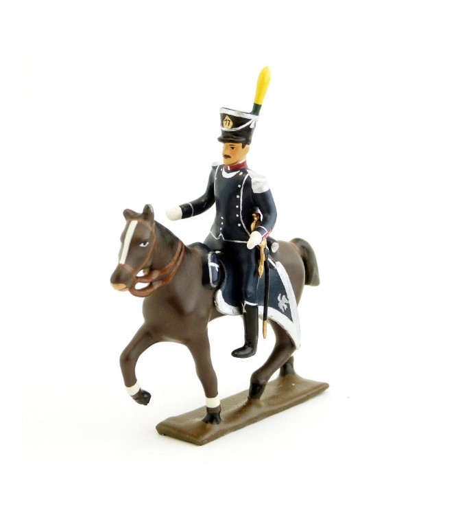 Officier à cheval du 17e Rgt d'Infanterie légère
