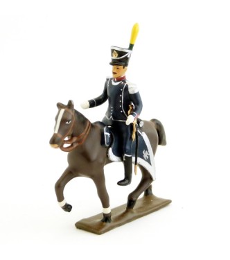 Officier à cheval du 17e Rgt d'Infanterie légère