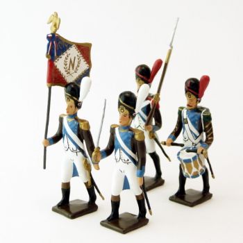 Grenadiers de la Légion Piémontaise, ensemble de 4 figurines