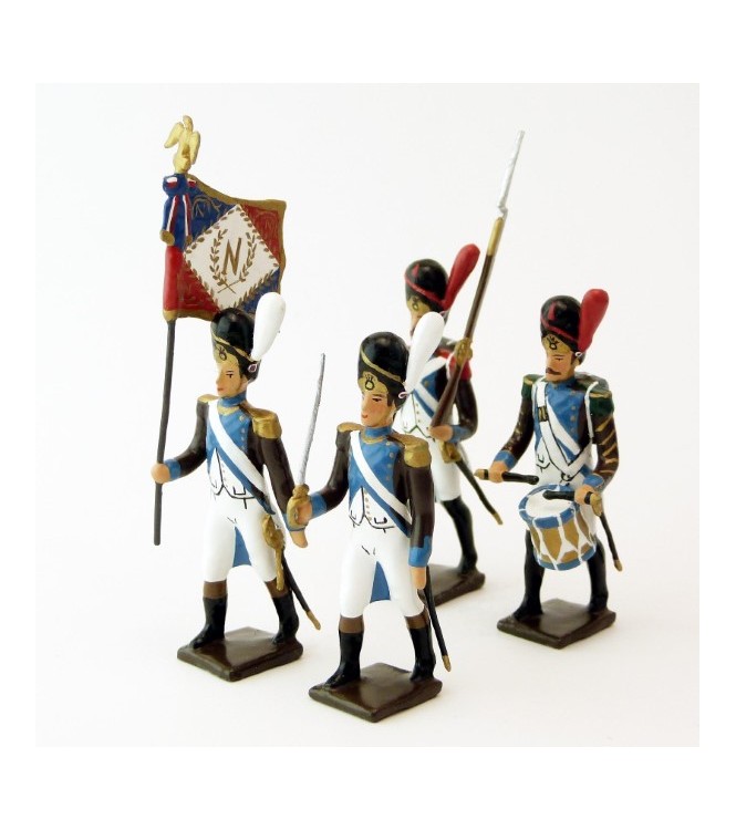 Grenadiers de la Légion Piémontaise, ensemble de 4 figurines