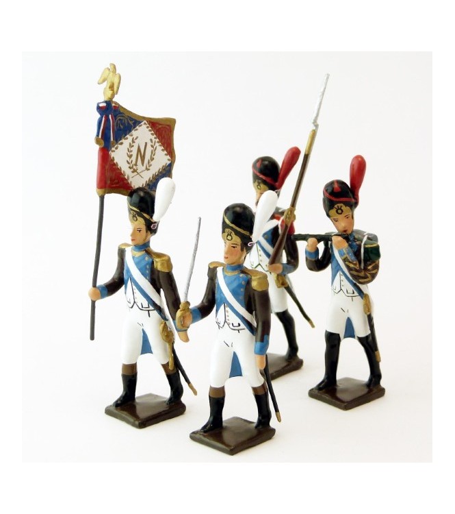 Grenadiers de la Légion Piémontaise, ensemble de 4 figurines
