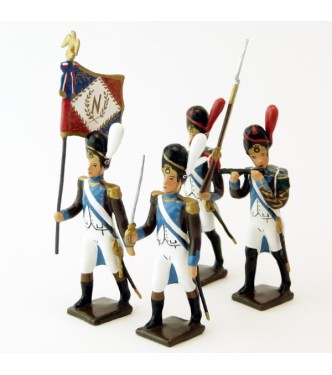 Grenadiers de la Légion Piémontaise, ensemble de 4 figurines