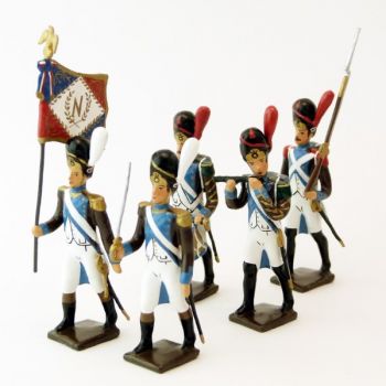 Grenadiers de la Légion Piémontaise, ensemble de 5 figurines