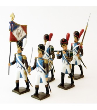 Grenadiers de la Légion Piémontaise, ensemble de 5 figurines