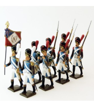 Grenadiers de la Légion Piémontaise, ensemble de 8 figurines