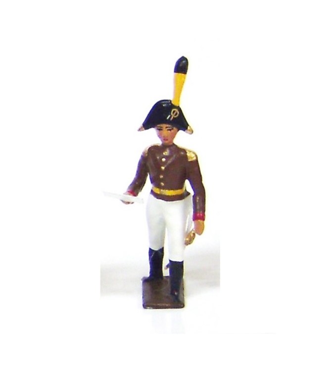 officier des artilleurs autrichiens avec carte