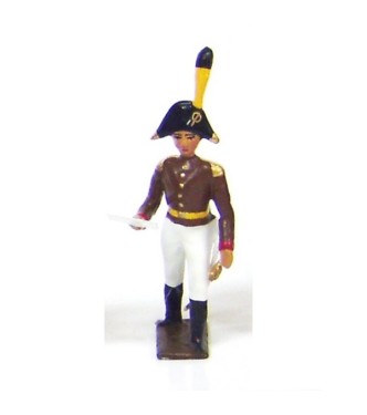 officier des artilleurs autrichiens avec carte