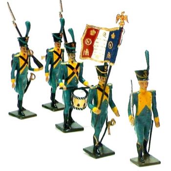 Infanterie légère Hollandaise, ensemble de 5 figurines (sans coffret)