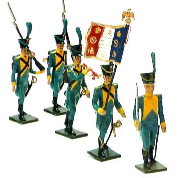 Infanterie légère Hollandaise, ensemble de 5 figurines (sans coffret)