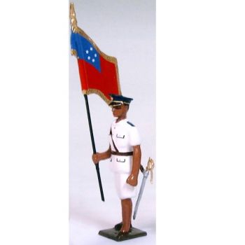 porte-drapeau de la Garde Royale des Iles Samoas Occidentales