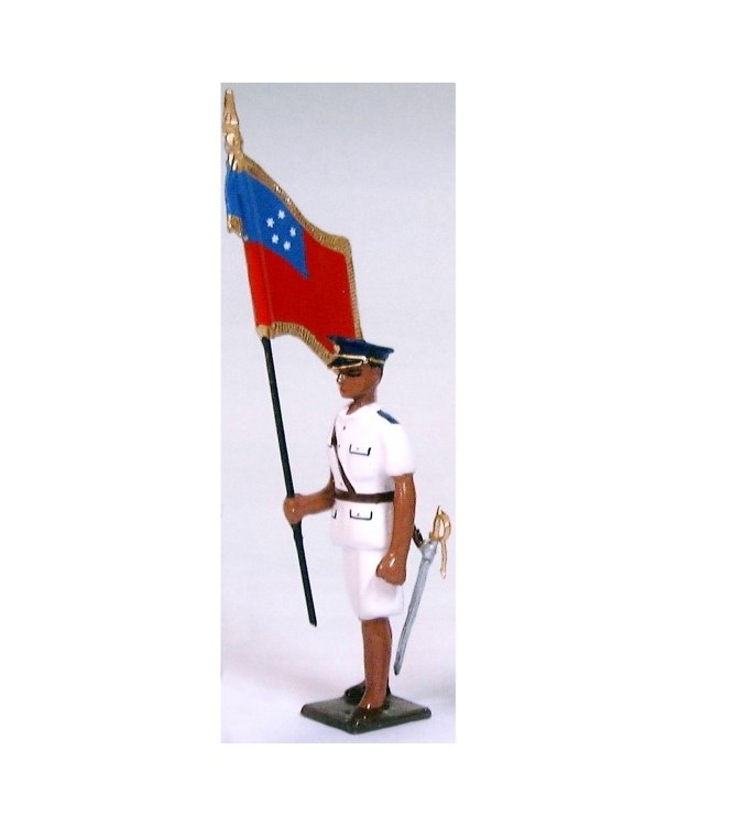 porte-drapeau de la Garde Royale des Iles Samoas Occidentales
