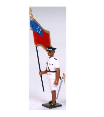porte-drapeau de la Garde Royale des Iles Samoas Occidentales