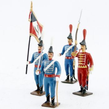 Régiment de dromadaires, à pied, ensemble de 4 figurines